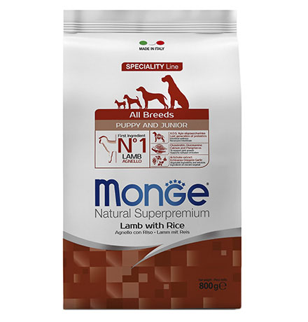 

Monge Dog Speciality Puppy & Junior Lamb & Rice / Сухой корм Монж Спешиалити для Щенков всех пород Ягненок с рисом и картофелем, Monge Dog Speciality Puppy & Junior Lamb & Rice