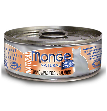 

Monge Cat Natural / Консервы Монж Натурал для кошек Тунец с лососем (цена за упаковку), Monge Cat Natural