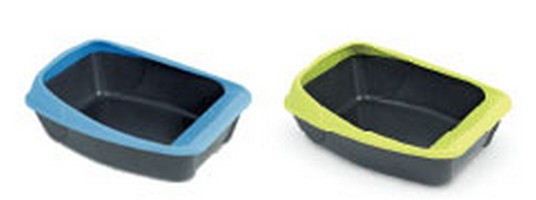 MPS Virgo / МПС туалет-лоток с рамкой Цвета: серый с салатовым бортом, серый с голубым бортом (указывайте цвет в комментарии к заказу)