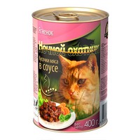 Ночной охотник / Консервы для кошек Ягненок кусочки в соусе (цена за упаковку) 