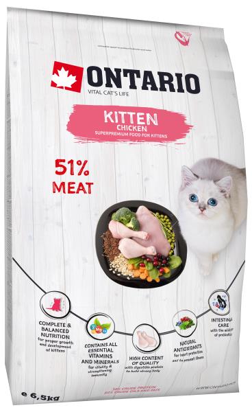 Ontario Kitten Chicken Turkey / Сухой корм Онтарио для Котят с Индейкой 