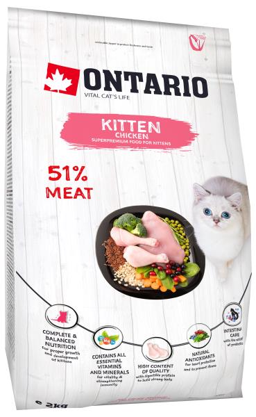 Ontario Kitten Chicken Turkey / Сухой корм Онтарио для Котят с Индейкой