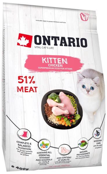 Ontario Kitten Chicken Turkey / Сухой корм Онтарио для Котят с Индейкой 