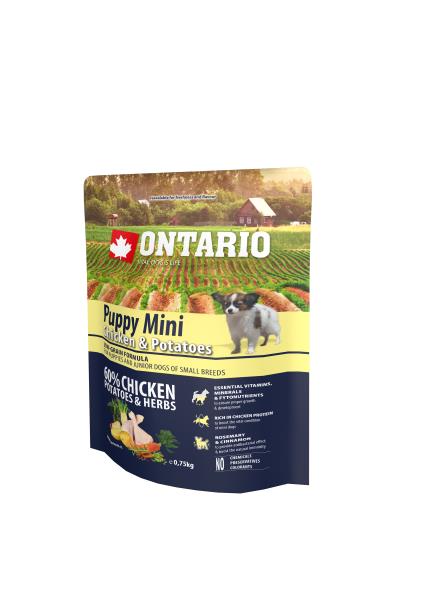 Ontario Puppy Mini Chicken & Potatoes / Сухой корм Онтарио для Щенков Мелких пород с Курицей и картофелем