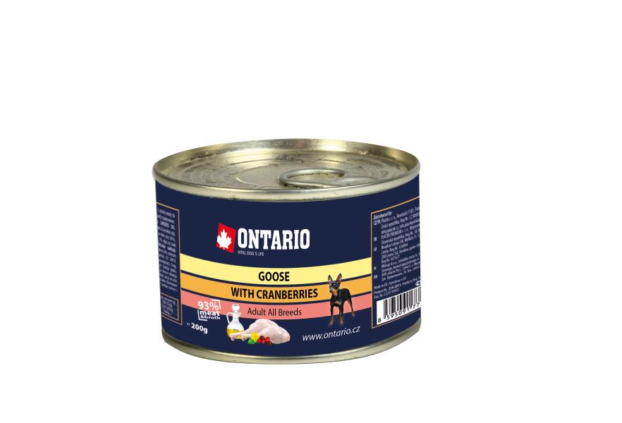 

Ontario Mini Goose Cranberries Dandelion Linseed oil / Консервы Онтарио для собак Гусь и клюква (цена за упаковку), Ontario Mini Goose Cranberries Dandelion Linseed oil
