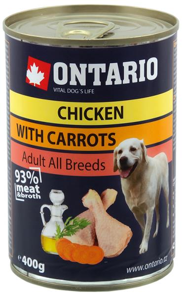 Купить Ontario Chicken Carrots Salmon Oil / Консервы Онтарио для собак Курица и морковь (цена за упаковку) за 1960.00 ₽