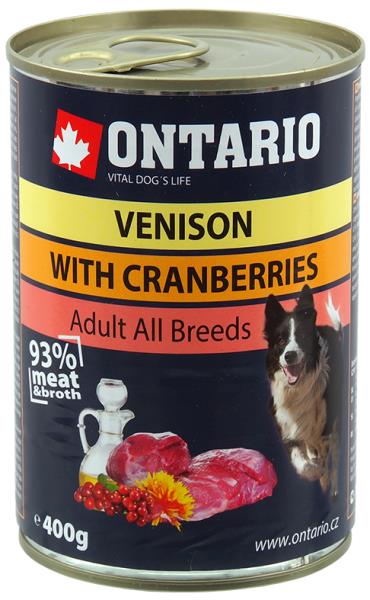 

Ontario Venison Cranberries Safflower Oil / Консервы Онтарио для собак Оленина и клюква (цена за упаковку), Ontario Venison Cranberries Safflower Oil