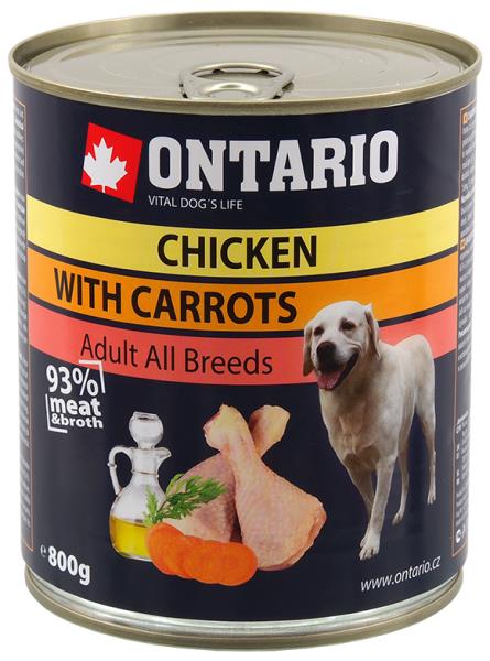 Ontario Chicken Carrots Salmon Oil / Консервы Онтарио для собак Курица и морковь (цена за упаковку) 