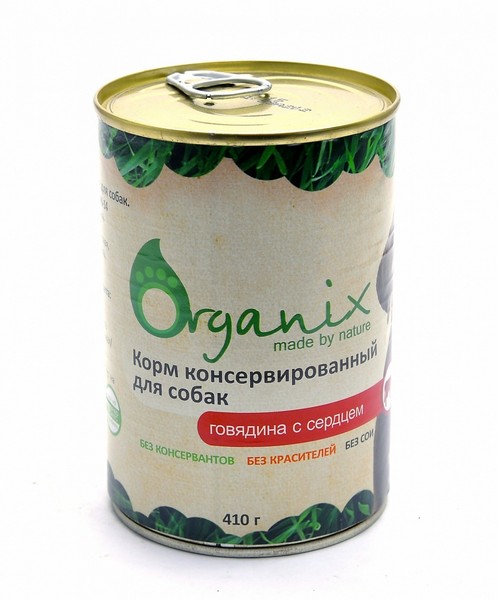 Купить Organix Консервы для собак Говядина с сердцем (цена за упаковку) за 1940.00 ₽
