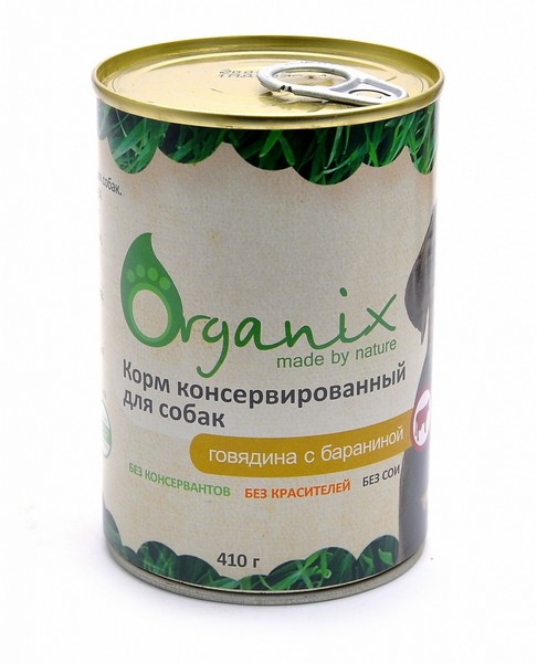 Organix Консервы для собак Говядина с бараниной (цена за упаковку)