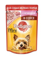 

Pedigree Mini / Паучи Педигри для взрослых cобак Миниатюрных пород Ягненок в соусе (цена за упаковку), Pedigree Mini