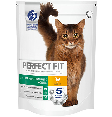 Perfect Fit Sterile / Сухой корм Перфект Фит для кастрированных котов и стерилизованных кошек Курица 