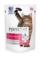 Perfect Fit Adult / Паучи Перфект Фит для взрослых кошек Говядина в соусе (цена за упаковку)
