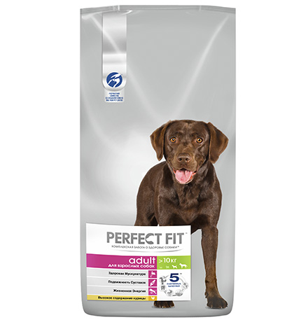 Perfect Fit Dog Adult / Сухой корм Перфект Фит для собак Средних и Крупных пород Курица 