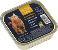 Petibon Smart / Консервы Петибон Смарт для кошек Паштет Индейка & Кролик (цена за упаковку) 