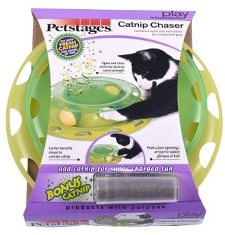 Petstages / Игрушка Петстейджес для кошек Трек с контейнером для кошачьей мяты 