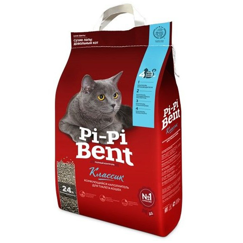 Pi-Pi-Bent Classic / Наполнитель для кошачьего туалета ПиПиБент Классик Комкующийся