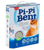 Pi-Pi Bent DeLuxe Clean Cotton / Наполнитель ПиПиБент для кошачьего туалета Комкующийся Чистый хлопок 
