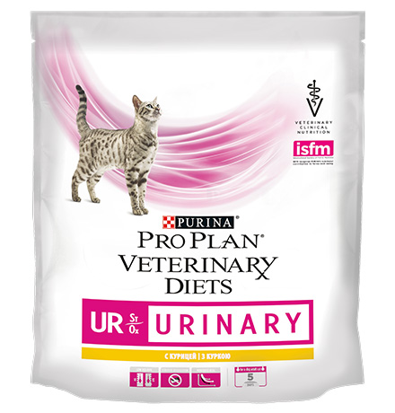 Purina Pro Plan Veterinary Diets UR Urinary Chicken / Сухой корм Пурина Про План Ветеринарная диета для взрослых кошек при болезни нижних отделов мочевыводящих путей с курицей 