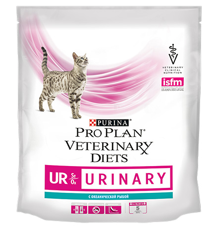 Purina Pro Plan Veterinary Diets UR Urinary Ocean Fish / Сухой корм Пурина Про План Ветеринарная диета для взрослых кошек при болезнях нижних отделов мочевыводящих путей с рыбой 