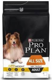 Purina Pro Plan All Size Adult Light Sterilised / Сухой корм Пурина Про План для собак всех пород Стерилизованных или склонных к избыточному весу (Низкокалорийный) Курица и рис
