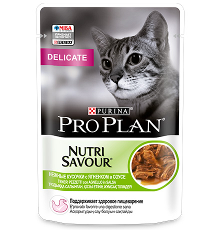 

Purina Pro Plan Cat NutriSavour Delicate Lamb / Паучи Пурина Про План для взрослых кошек c Чувствительным пищеварением Ягненок в соусе (цена за упаковку), Purina Pro Plan Cat NutriSavour Delicate Lamb