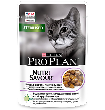 

Purina Pro Plan Cat NutriSavour Sterilised Turkey / Паучи Пурина Про План для Стерилизованных кошек Индейка в желе (цена за упаковку), Purina Pro Plan Cat NutriSavour Sterilised Turkey