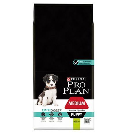 Купить Purina Pro Plan Medium Puppy Sensitive Digestion / Сухой корм Пурина Про План для щенков средних пород при чувствительном пищеварении с ягненком за 4640.00 ₽