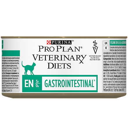 Purina Pro Plan Veterinary Diets EN Gastrointestinal / Лечебные консервы Пурина Про План Ветеринарная диета для взрослых кошек при расстройствах пищеварения (цена за упаковку) 