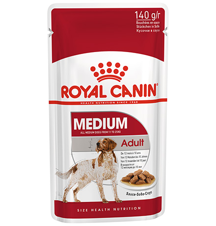 Royal Canin Medium Adult / Влажный корм (Паучи) Роял Канин Медиум Эдалт для Взрослых собак Средних пород от 12 месяцев до 10 лет (Цена за упаковку) 