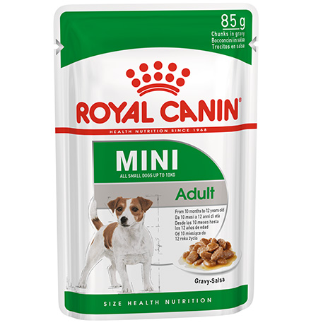 Royal Canin Mini Adult / Влажный корм (Паучи) Роял Канин Мини Эдалт для взрослых собак Мелких пород весом до 10 кг в возрасте от 10 месяцев до 8 лет (Цена за упаковку) 