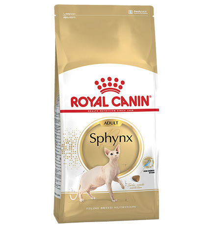 Купить Royal Canin Breed cat Sphynx / Сухой корм Роял Канин для взрослых кошек породы Сфинкс страше 1 года за 470.00 ₽