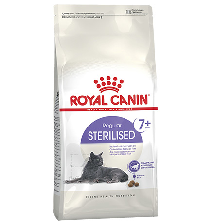 Купить Royal Canin Sterilised 7+ / Сухой корм Роял Канин Стерилайзд для Пожилых кастрированных котов и Стерилизованных кошек в возрасте от 7 до 12 лет за 2880.00 ₽