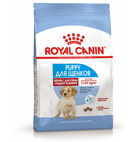 Royal Canin Medium Puppy / Сухой корм Роял Канин Медиум Паппи для Щенков Средних пород в возрасте от 2 до 12 месяцев