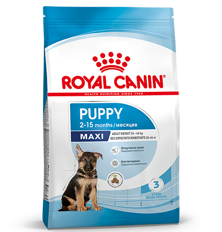 Royal Canin Maxi Puppy / Сухой корм Роял Канин Макси Паппи для Щенков Крупных пород в возрасте от 2 до 15 месяцев