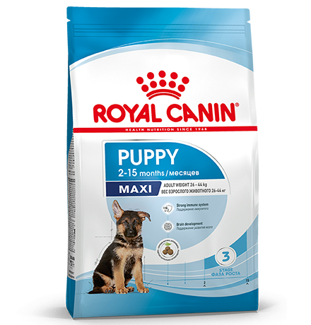 Royal Canin Maxi Puppy / Сухой корм Роял Канин Макси Паппи для Щенков Крупных пород в возрасте от 2 до 15 месяцев