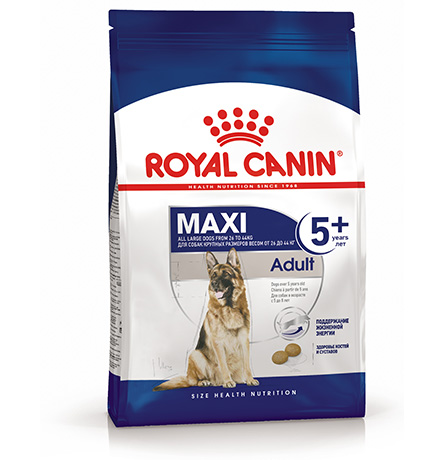 Купить Royal Canin Maxi Adult 5+ / Сухой корм Роял Канин Макси Эдалт 5+ для взрослых собак Крупных пород в возрасте от 5 до 8 лет за 6560.00 ₽
