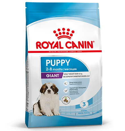 Купить Royal Canin Giant Puppy / Сухой корм Роял Канин Джайнт Паппи для Щенков Гигантских пород в возрасте от 2 до 8 месяцев за 1710.00 ₽