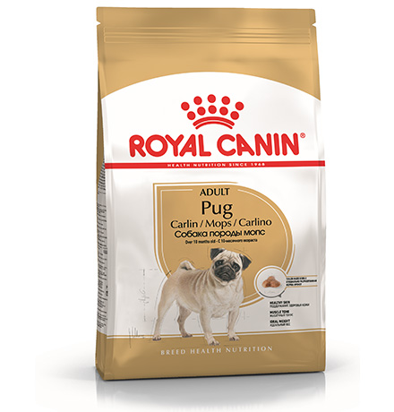 Купить Royal Canin Breed dog Pug Adult / Сухой корм Роял Канин для взрослых собак породы Мопс старше 10 месяцев за 4670.00 ₽