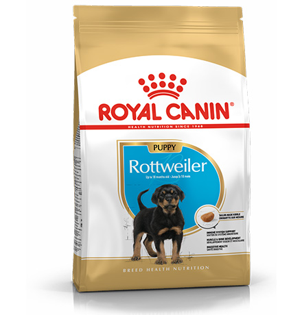 Royal Canin Breed dog Rottweiler Puppy / Сухой корм Роял Канин для Щенков породы Ротвейлер в возрасте до 18 месяцев