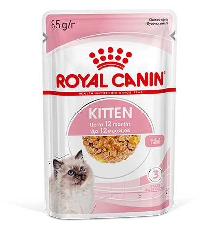 Royal Canin Kitten Instinctive Jelly / Влажный корм (Консервы-Паучи) Роял Канин Киттен Инстинктив для Котят в возрасте от 4 до 12 месяцев в Желе (цена за упаковку)