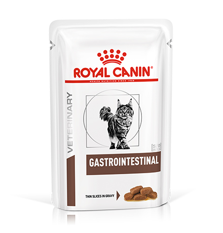 Royal Canin Gastrointestinal / Ветеринарный влажный корм (Консервы-Паучи) Роял Канин Гастроинтестинал для кошек Нарушения пищеварения (цена за упаковку)