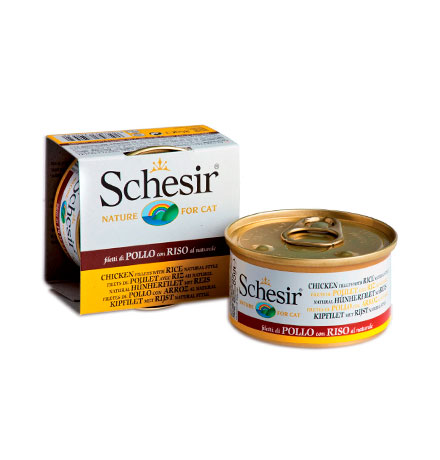 

Schesir Chicken Rice / Консервы Шезир для кошек Цыпленок рис (цена за упаковку), Schesir Chicken Rice
