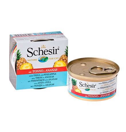 Купить Schesir / Консервы Шезир для кошек Тунец ананас с Рисом (цена за упаковку) за 3000.00 ₽