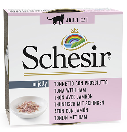 Schesir / Консервы Шезир для кошек Тунец ветчина (цена за упаковку)
