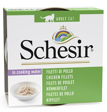 Купить Schesir / Консервы Шезир для кошек Цыпленок в собственном соку (цена за упаковку) за 2840.00 ₽