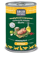 Купить Solid Natura Holistic Monoprotein / Консервы Солид Натура Беззерновые для кошек Курица (цена за упаковку) за 3750.00 ₽