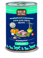 Solid Natura Holistic Monoprotein / Консервы Солид Натура Беззерновые для собак Кролик (цена за упаковку)