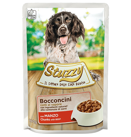 

Stuzzy Bocconcini / Паучи Штуззи для собак Говядина в соусе (цена за упаковку), Stuzzy Bocconcini
