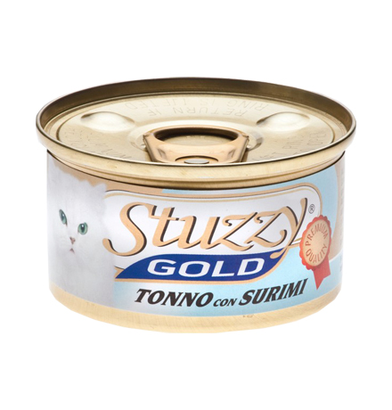 Stuzzy Gold / Консервы Штуззи для кошек Тунец с Крабовыми палочками в собственном соку (цена за упаковку)